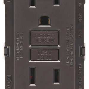 Leviton SmartlockPro 15 amps 125 V Duplex Brown GFCI Outlet 5-15R 1 pk