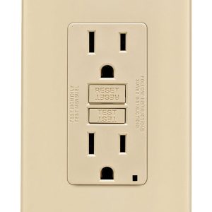 Leviton SmartlockPro 15 amps 125 V Duplex Ivory GFCI Outlet 5-15R 1 pk