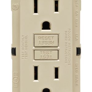 Leviton SmartlockPro 15 amps 125 V Duplex Ivory GFCI Outlet 5-15R 1 pk