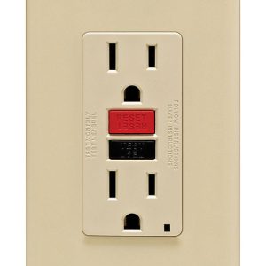 Leviton 15 amps 125 V Ivory GFCI Outlet 5-15R 1 pk