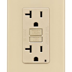 Leviton 20 amps 125 V Ivory GFCI Outlet 5-20R 1 pk