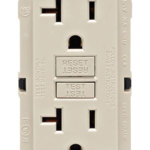 Leviton SmartlockPro 20 amps 125 V Duplex Light Almond GFCI Outlet 5-20R 1 pk