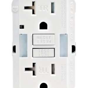 Leviton SmartlockPro 20 amps 125 V Duplex White GFCI Outlet 5-20R 1 pk