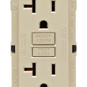 Leviton SmartlockPro 20 amps 125 V Duplex Ivory GFCI Outlet 5-20R 1 pk