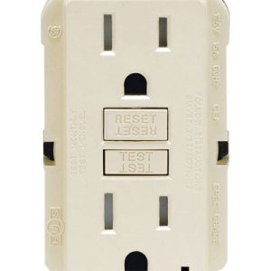 Leviton SmartlockPro 15 amps 125 V Duplex Light Almond GFCI Outlet 5-15R 1 pk