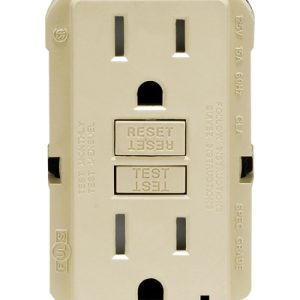 Leviton SmartlockPro 15 amps 125 V Duplex Ivory GFCI Outlet 5-15R 1 pk