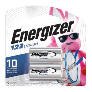 Energizer Lithium 123 3 V 1.5 Ah Camera Battery 2 pk
