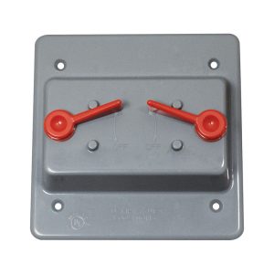 Sigma Engineered Solutions Square Plastic 2 gang Toggle Switch Cover