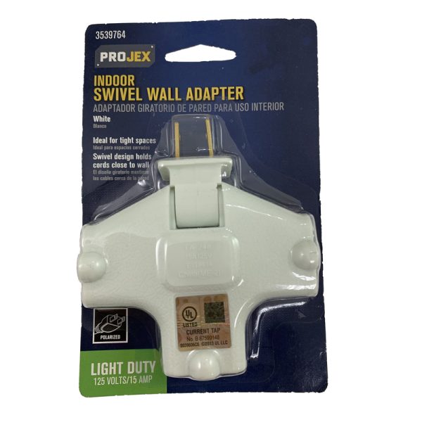 Projex Grounded 3 outlets Swivel Tap Adapter 1 pk