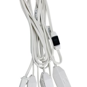 Projex Christmas Tree 15 ft. L White Extension Cord w/Switch 18/2