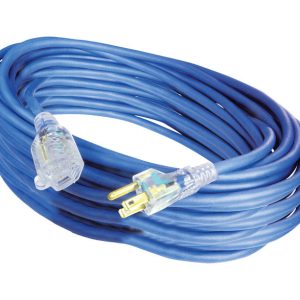 Projex Outdoor 100 ft. L Blue Extension Cord 14/3 SJOW