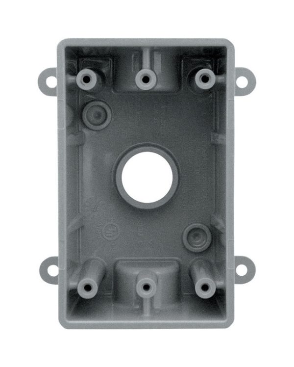 Sigma Engineered Solutions New Work 16.3 cu in Rectangle Plastic 1 gang Weatherproof Box Gray
