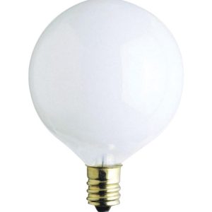Westinghouse 40 W G16.5 Globe Incandescent Bulb E12 (Candelabra) White 2 pk