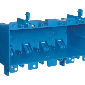 Carlon 68 cu in Rectangle PVC 4 gang Electrical Box Blue