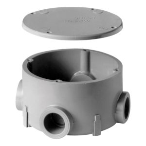 Carlon 15.16 cu in Square PVC 1 gang Junction Box Gray