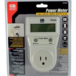 Gardner Bender Power Meter Calculates kW-h, volts, amps, watts and HZ Energy Consumption Monitor