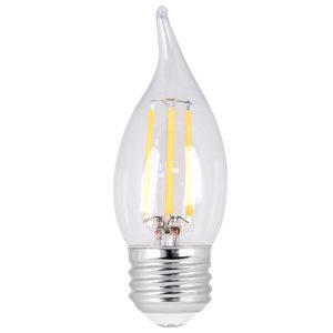Feit Electric CA10 E26 (Medium) LED Light Bulb Soft White 60 Watt Equivalence 2 pk