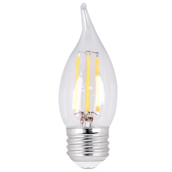 Feit Electric CA10 E26 (Medium) LED Light Bulb Soft White 60 Watt Equivalence 2 pk