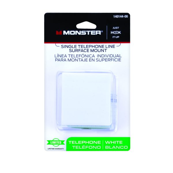 Monster Just Hook It Up 1-Jack Phone Jack Surface-Mount