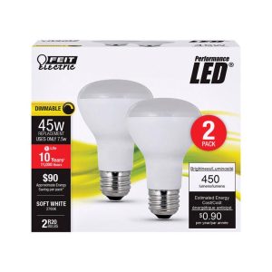 Feit Electric Performance R20 E26 (Medium) LED Bulb Soft White 45 Watt Equivalence 2 pk