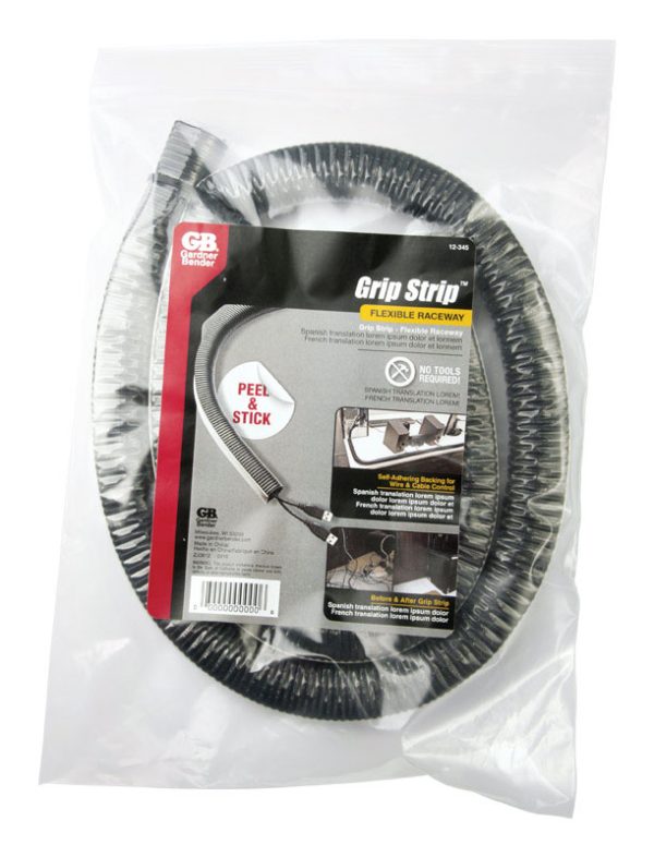 Gardner Bender Grip Strip 48 in. L Black Polyethylene Flex Tube