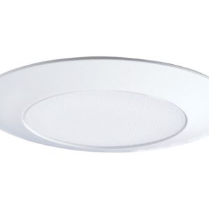 Halo Gloss White 6 in. W Plastic Shower Lens/Trim