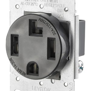 Leviton 30 amps 125/250 V Duplex Black Outlet 14-30R 1 pk