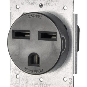Leviton 30 amps 250 V Black Outlet 6-30R 1 pk