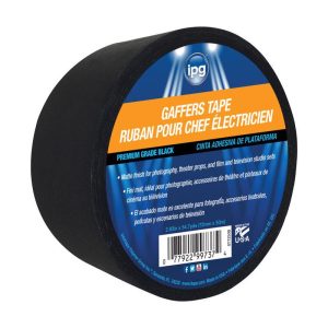 IPG 2.83 in. W X 54.7 yd L Black Gaffer's Tape