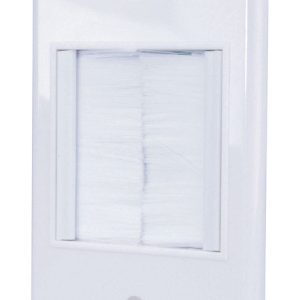 Monster Just Hook It Up White 1 gang Plastic Home Theater Brush Wall Plate 1 pk