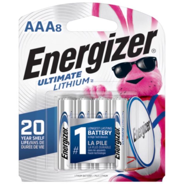 Energizer Ultimate Lithium AAA 1.5 V 1.2 Ah Battery 8 pk