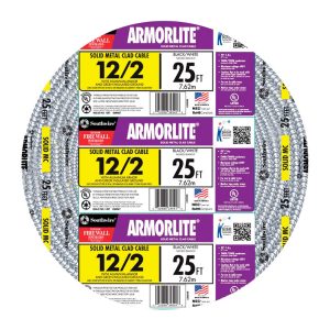 Southwire Armorlite 25 ft. 12/2 Solid THHN Metal Clad Cable