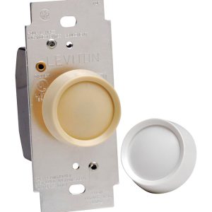 Leviton Trimatron Light Almond & White 600 W Rotary Dimmer Knob
