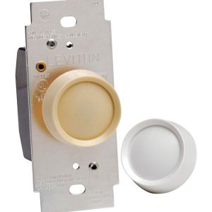 Leviton Trimatron Light Almond & White 600 W Rotary Dimmer Knob
