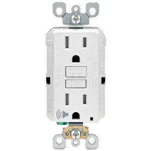 Leviton 15 amps 125 V White Audible Outlet 5-15R
