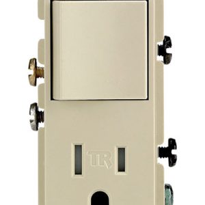 Leviton Decora 15 amps 125 V Ivory Combination Switch/Outlet 5-15R