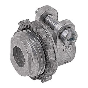 Steel City 3/8 in. D Die-Cast Zinc Squeeze Connector For FMC 1 pk