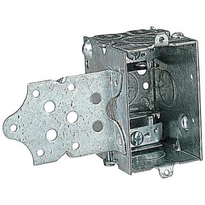 Steel City 12.5 cu in Rectangle Galvanized Steel 1 gang Switch Box w/S Bracket Silver