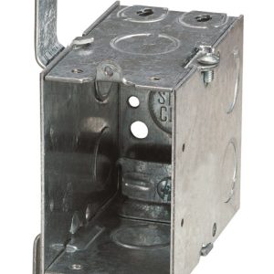 Steel City 18 cu in Rectangle Galvanized Steel 1 gang Switch Box w/CV Bracket Silver