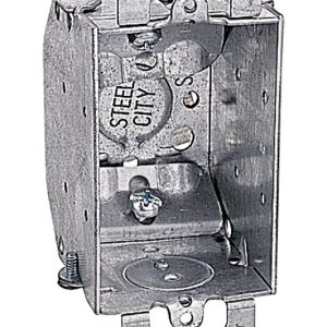 Steel City 10.5 cu in Rectangle Galvanized Steel 1 gang Switch Box Silver