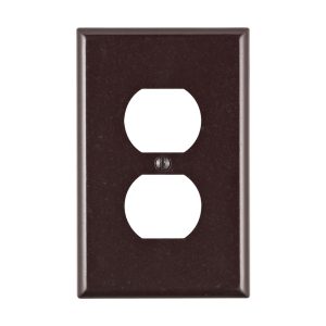 Leviton Brown 1 gang Plastic Receptacle Wall Plate 1 pk