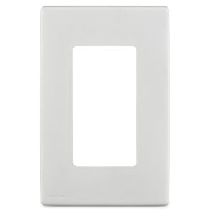 Leviton White 1 gang Plastic Rocker Screwless Wall Plate 1 pk