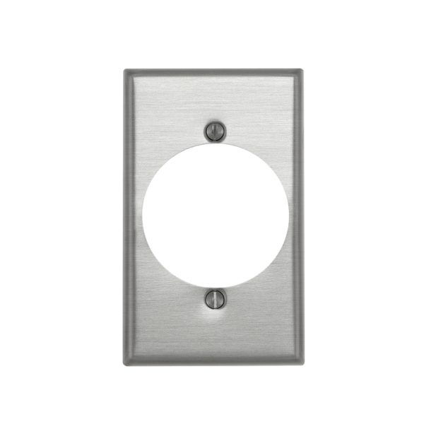 Leviton 1 gang Aluminum Receptacle Wall Plate 1 pk