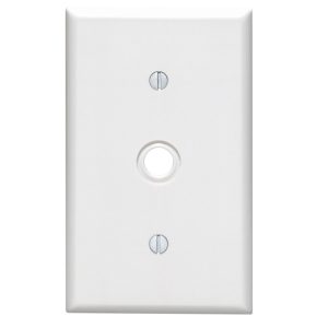 Leviton White 1 gang Plastic Cable/Telco Wall Plate 1 pk