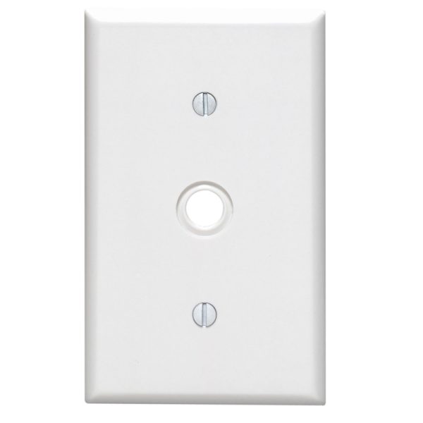 Leviton White 1 gang Plastic Cable/Telco Wall Plate 1 pk