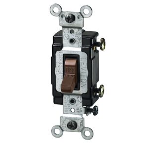 Leviton 20 amps Single Pole Toggle AC Quiet Switch Brown 1 pk
