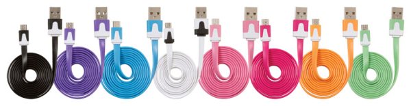 GetPower Micro to USB Charge and Sync Cable 3 ft. Assorted