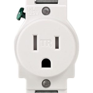 Leviton 15 amps 125 V Single White Tamper Resistant Outlet 5-15R 1 pk