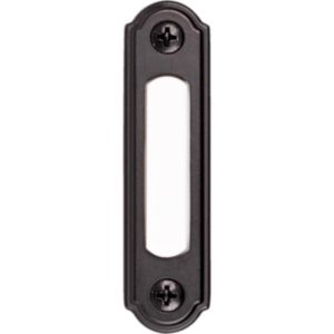Heath Zenith Satin Black Metal Wired Pushbutton Doorbell