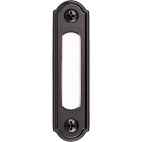 Heath Zenith Satin Black Metal Wired Pushbutton Doorbell
